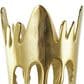 Maple and Jade 8.5" Abstract Drip Decorative Vase with Melting Designed Body in Satin Gold, , large