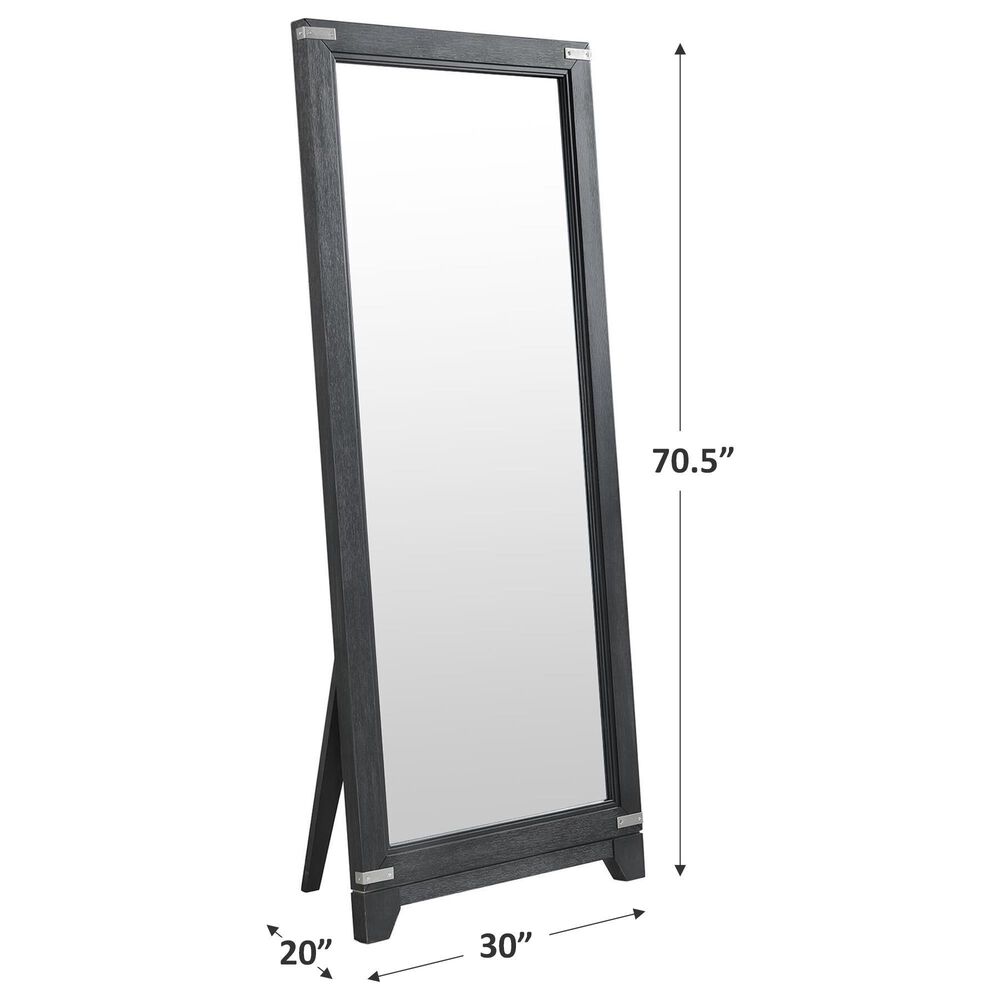 Hawthorne Furniture Laguna Floor Mirror in Weathered Steel Slate, , large