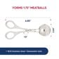 HIC Kitchen Meat Baller in Silver, , large