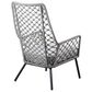 Blue River Marco Outdoor Lounge Chair with Gray Rope in Black, , large