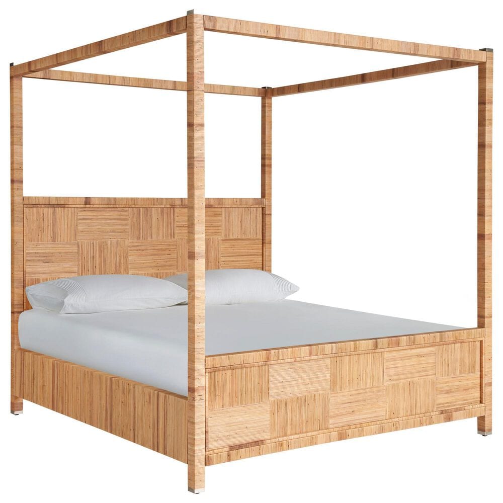 Universal Furniture Weekender 5-Piece King Canopy Bedroom Set in Natural and Sand Dune, , large