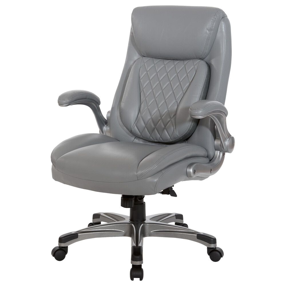 Valor Living Executive Chair with Grey Upholstery in Titanium, , large