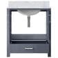 Lexora Home Jacques 30" Single Bathroom Vanity in Dark Grey with 2 cm White Carrara Marble Top and Rectangular Sink, , large