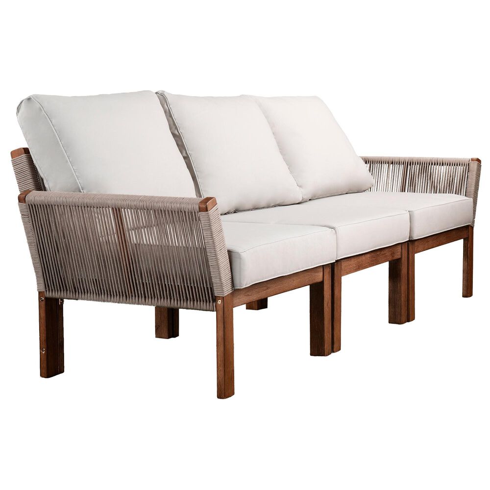 Southern Enterprises Brendina 4-Piece Conversation Set in Oiled Acacia and Natural, , large