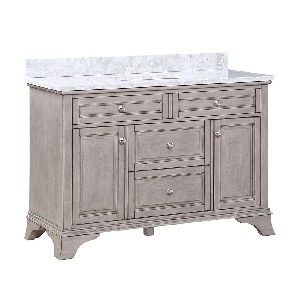 Aurafina Wainwright 48&quot; Vanity with Top and Sink in Old Harbor Gray, , large