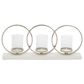 Maple and Jade Candle Holder Centerpiece in White and Silver, , large