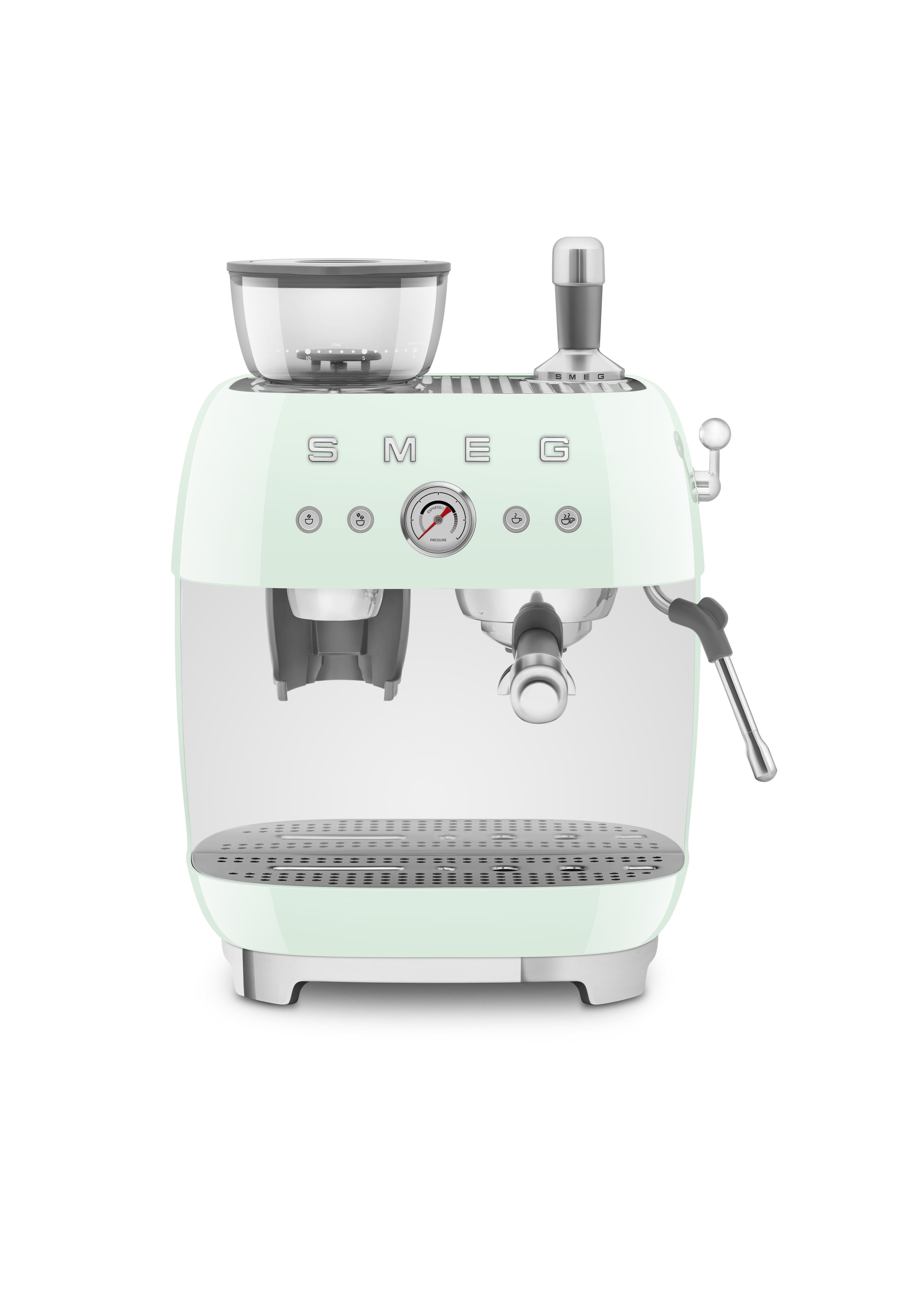 Smeg Smeg Espresso Coffee Machine with Grinder Pastel Green NFM