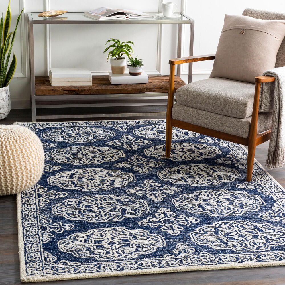 Surya Granada 9&#39;9&quot; x 13&#39;9&quot; Gray, Light Blue, Beige, Navy and Charcoal Area Rug, , large