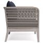Hearth and Haven Santiago Outdoor Conversation Chair in Slate Grey, , large