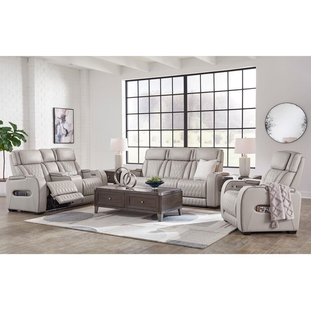 Ashley Boyington 3-Piece Power Reclining Living Room Set in Gray, , large
