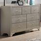 Crown Mark Lyssa 7-Drawer Dresser in Champagne, , large