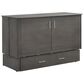 New Day Furniture Sagebrush Murphy Cabinet Bed with Mattress in Stonewash Gray, , large