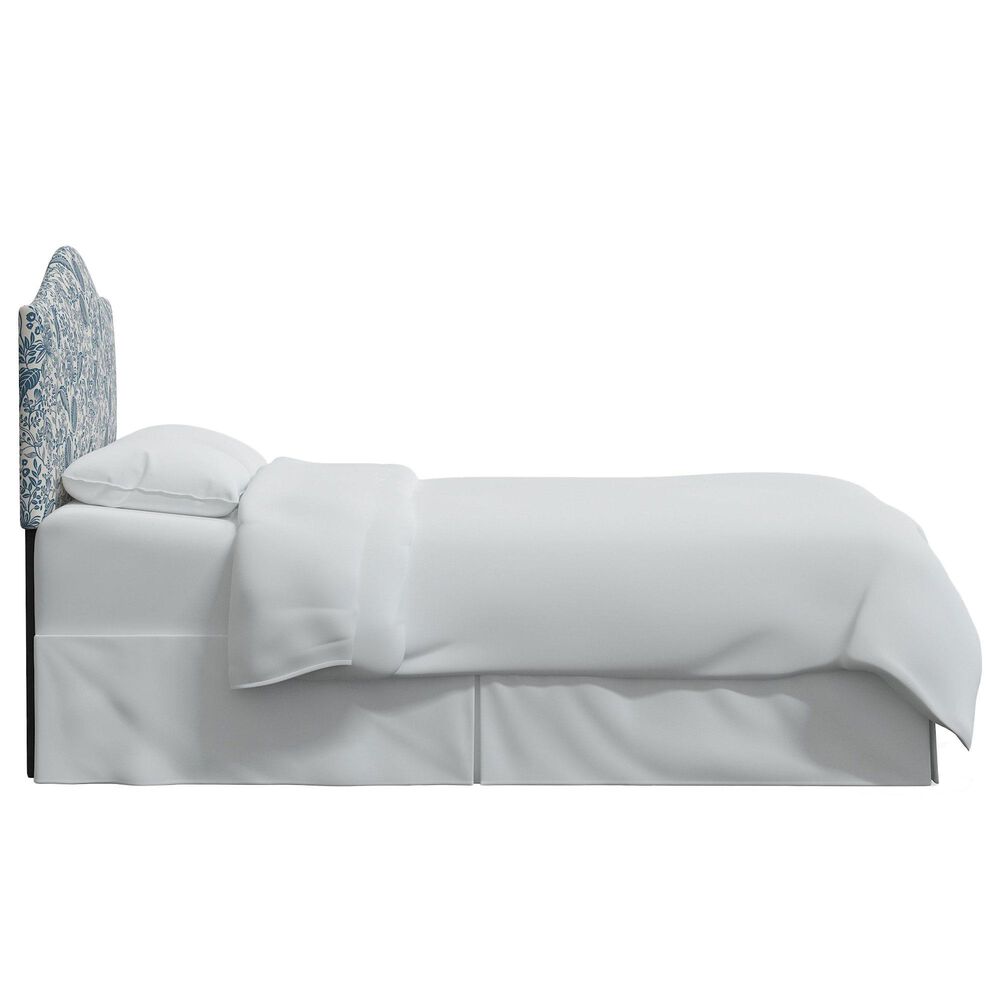 Rifle Paper Co Crafted by Cloth and Company Mayfair Full Headboard in Peacock Blue/White, , large