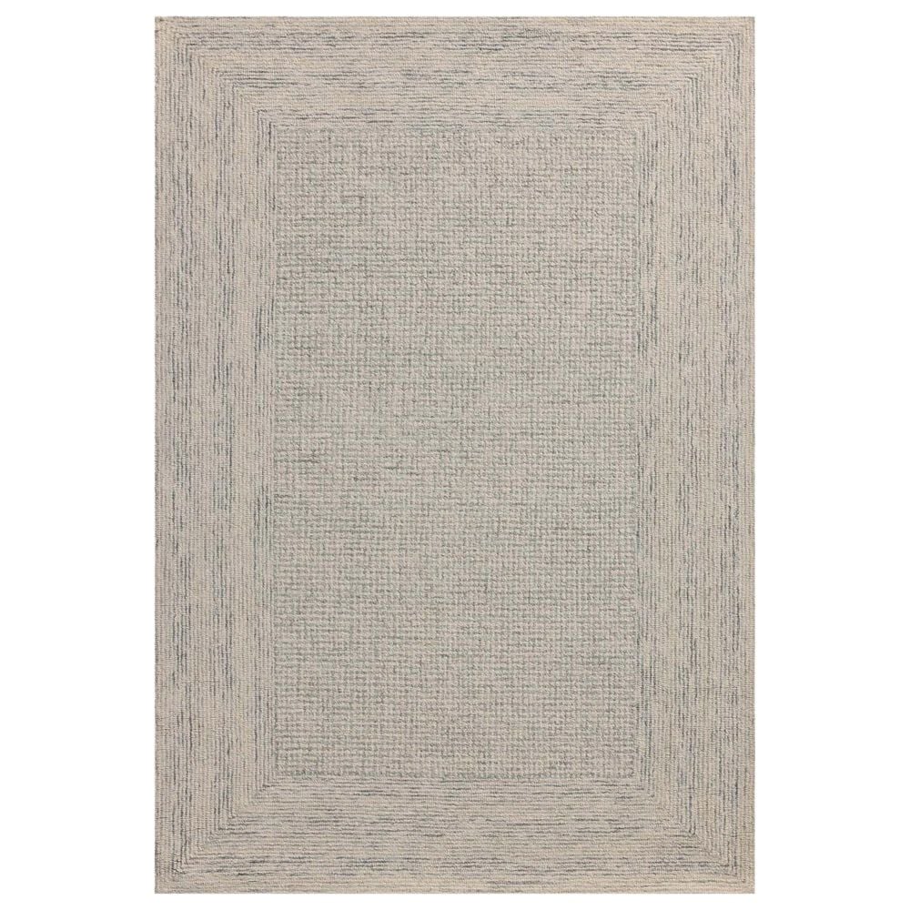 Amber Lewis x Loloi Windsor 5" x 7"6" Ivory and Sky Area Rug, , large