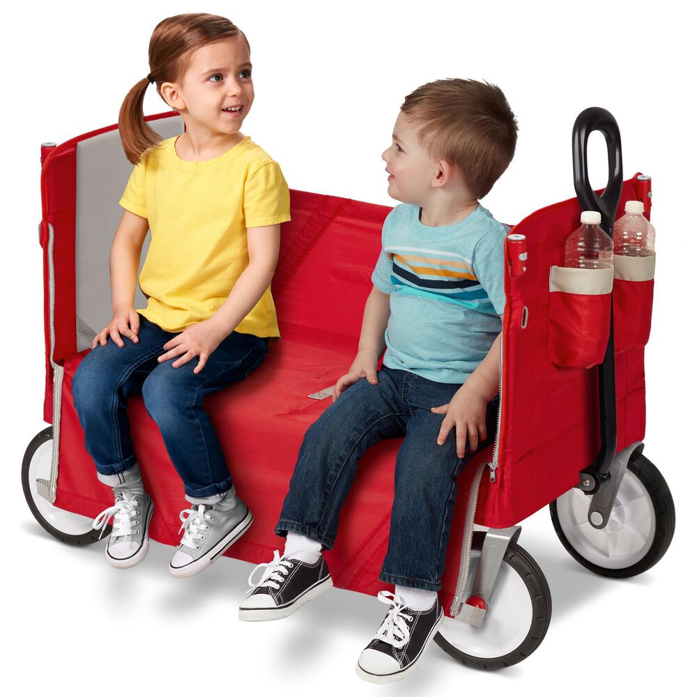 Radio Flyer 3-In-1 Folding Wagon with Canopy in Red, , large