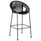 Armen Living Acapulco Patio Counter Height Bar Stool in Black, , large