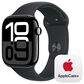 Apple Watch Series 10 GPS 42mm Jet Black Aluminum Case with Black Sport Band - M/L, , large