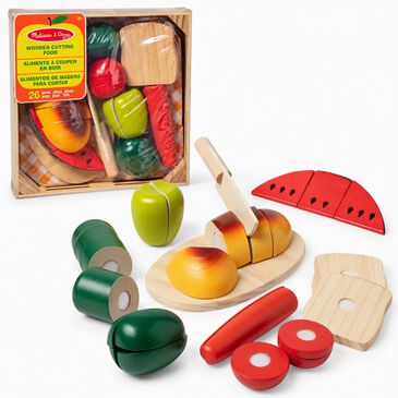 Melissa & Doug Wooden Cutting Food Play Food Set, , large