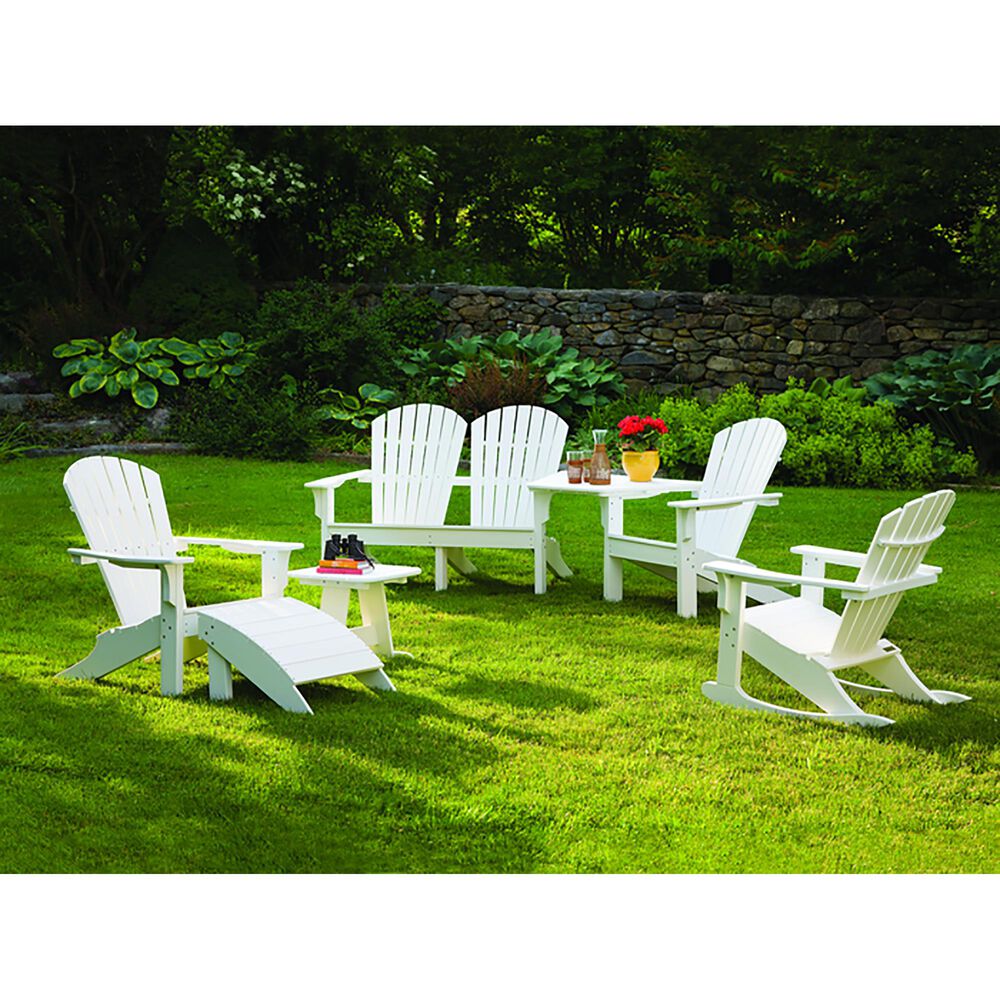Oceanside Shell Back Adirondack Chair in White, , large