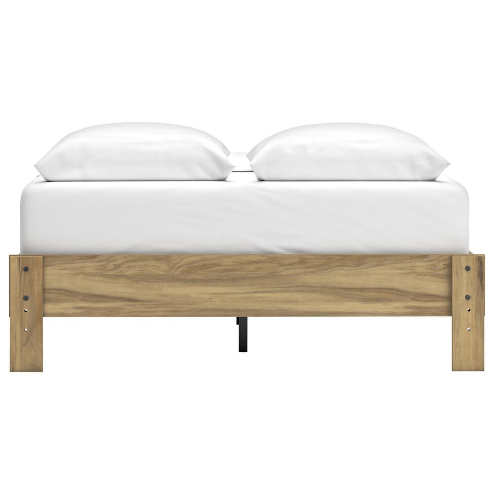 Ashley Bermacy Queen Platform Bed in Light Brown, , large