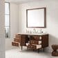 James Martin Vanities Amberly 60" Single Bathroom Vanity in Mid-Century Walnut with 3 cm Lime Delight Quartz Top and Rectangular Sink, , large