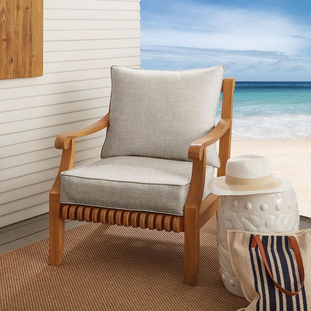 Sorra Home Sunbrella 22.5" Deep Seating Cushion in Cast Silver, , large