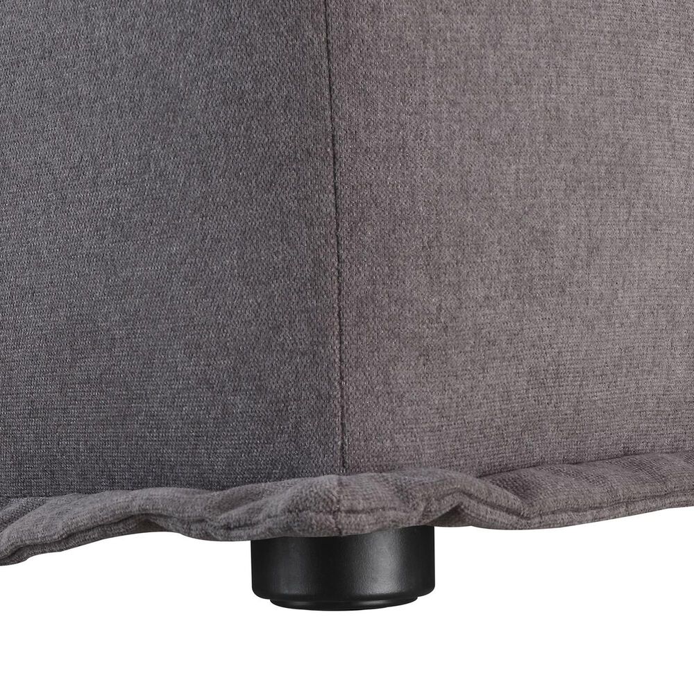 Elements International Paxton 4-Piece Armless Modular Sectional in Charcoal, , large