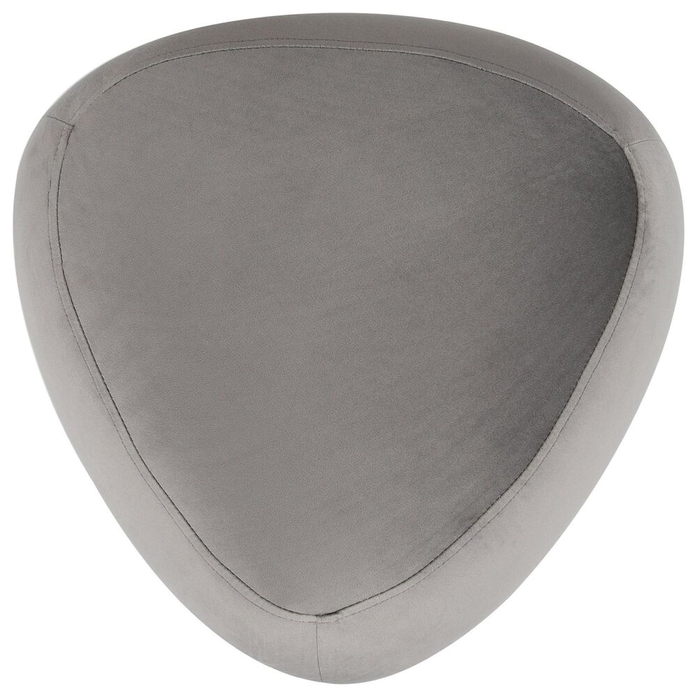 Flair Industries River Rock Hassock Ottoman in Charcoal Gray, , large
