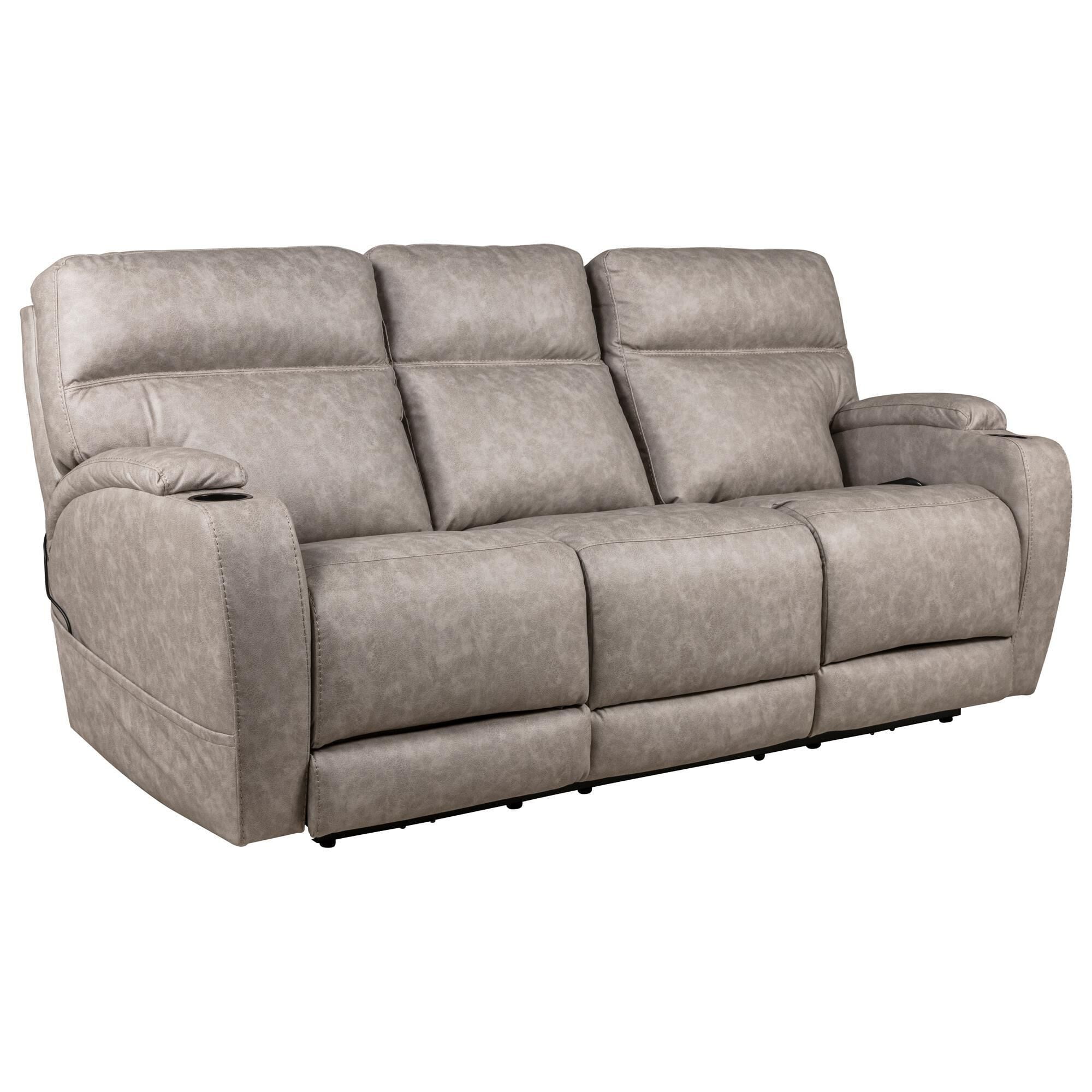 Triple reclining store sofa