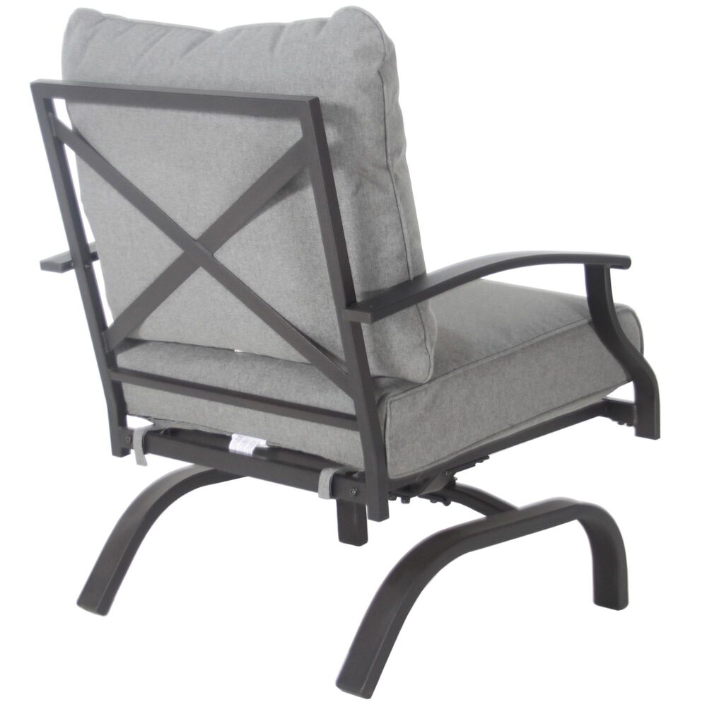 Gathercraft Franklin 5-Piece Firepit Chat Set in Gray, , large
