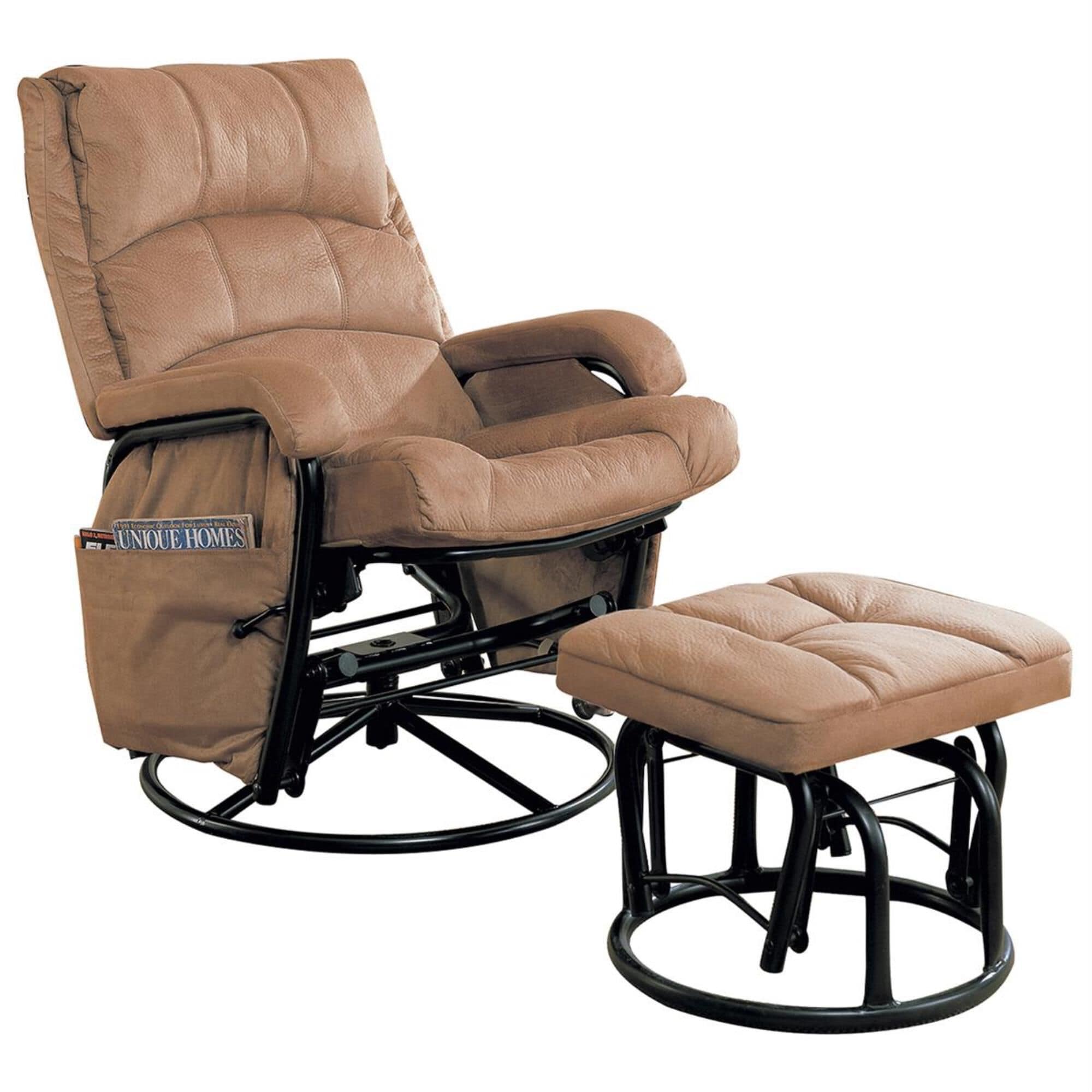 reclining glider with ottoman