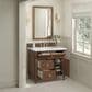 James Martin Vanities Lorelai 36" Single Vanity in Mid-Century Walnut with Single Hole 3 cm and White Zeus Quartz Top & Backsplash, , large