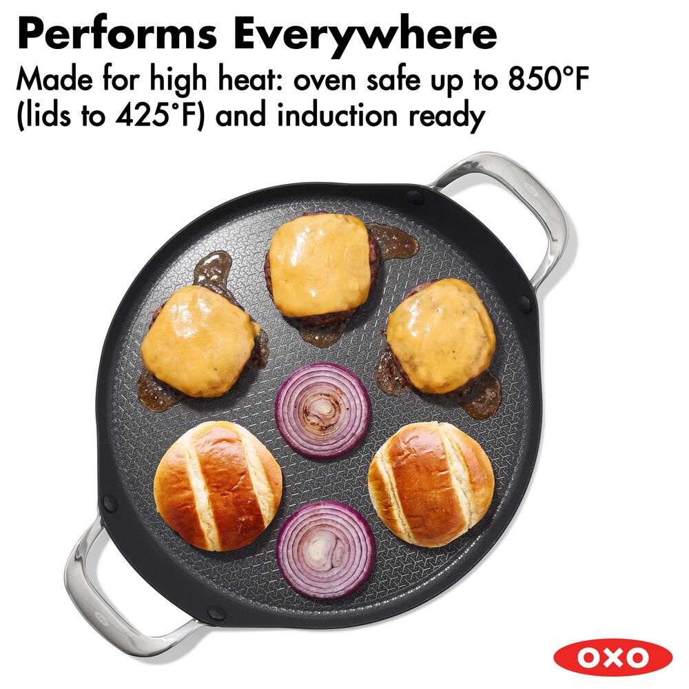 Green Pan Trident Hybrid Nonstick Griddle in Stainless Steel, , large