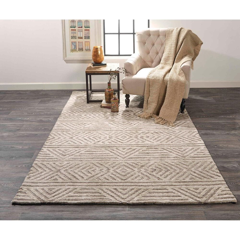 Feizy Colton 8&#39; x 10&#39; Brown Area Rug, , large