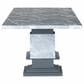 Global Furniture USA Double Pedestal Rectangular Dining Table in Grey  - Table Only, , large