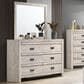 Crown Mark Valor 6-Drawer Dresser and Mirror in Light Gray, , large