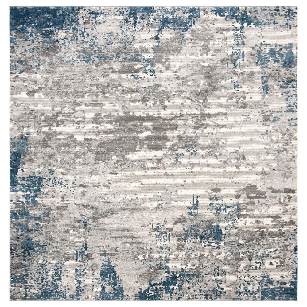 Safavieh Invista INV481F 6"7" Square Grey and Blue Area Rug, , large