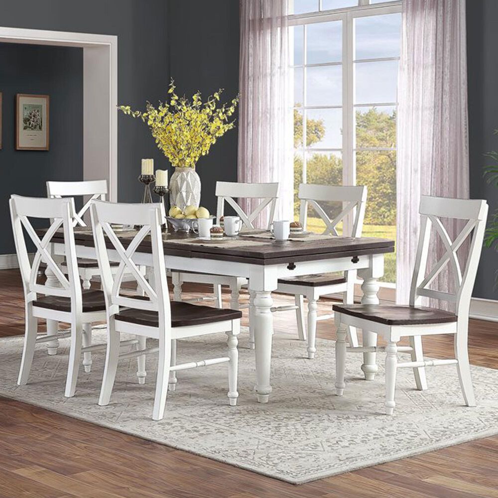 Emerald Home Mountain Retreat &amp;-Piece Dining Set in Dark Mocha, , large