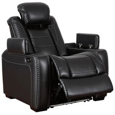 Signature Design by Ashley Party Time Power Recliner with Power Headrest in Midnight