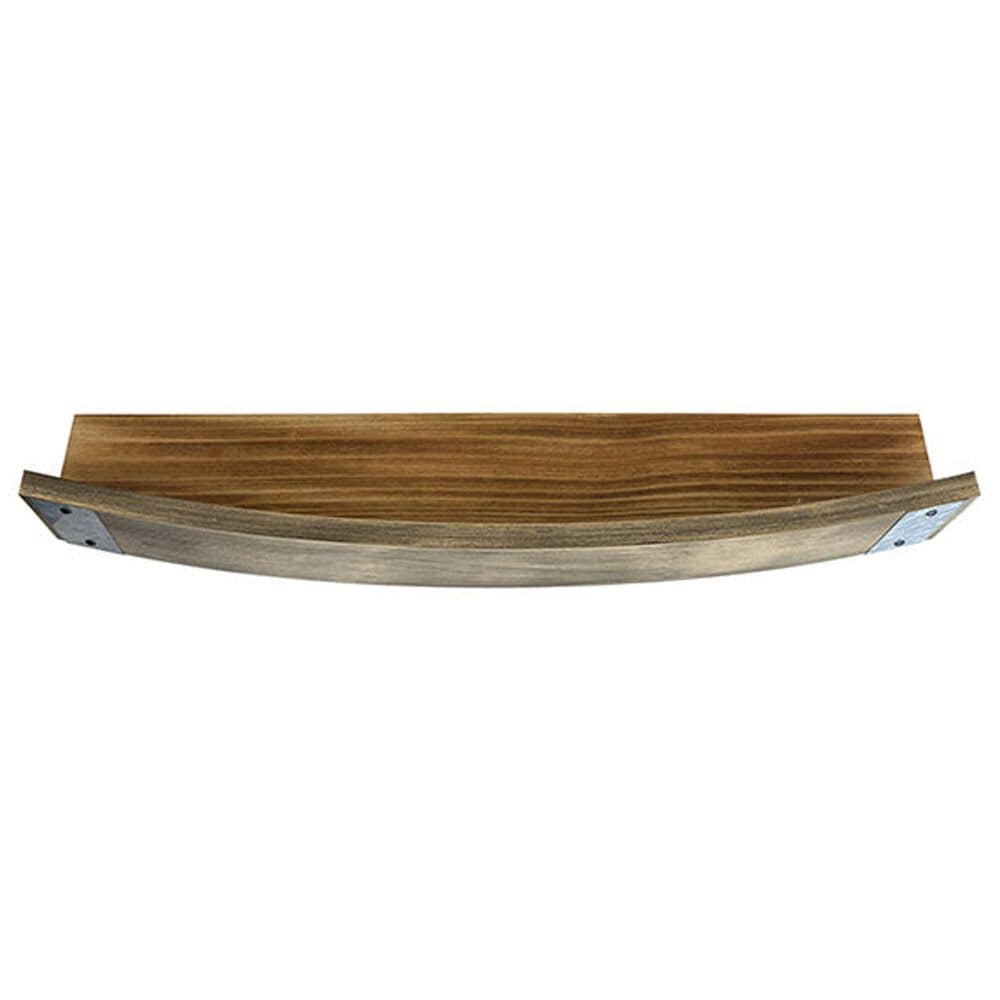 Aged &amp; Charred Barrel Stave Wall Shelf in Natural, , large