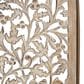 Maple and Jade 36" x 15" Floral Arched Wall Decor with Intricate Carvings in Brown and Whitewashed (Set of 2), , large