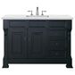 James Martin Vanities Brookfield 48" Single Bathroom Vanity in Antique Black with 3 cm Ethereal Noctis Quartz Top and Rectangle Sink, , large