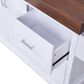 HOMLUX 53" Large Kitchen Island with 3.5" Thick Desktop in White, , large