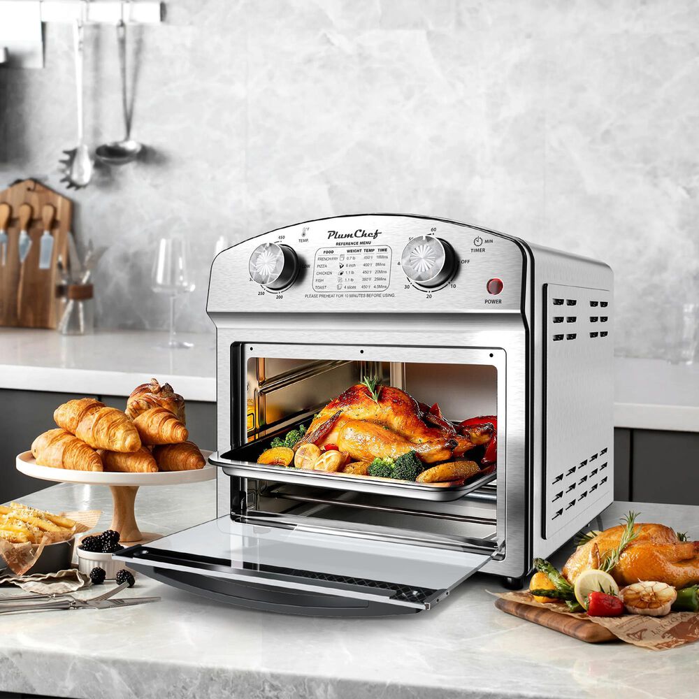 HOMLUX 12.5 Qt 7-In-1 Convection Toaster Oven in Silver, , large