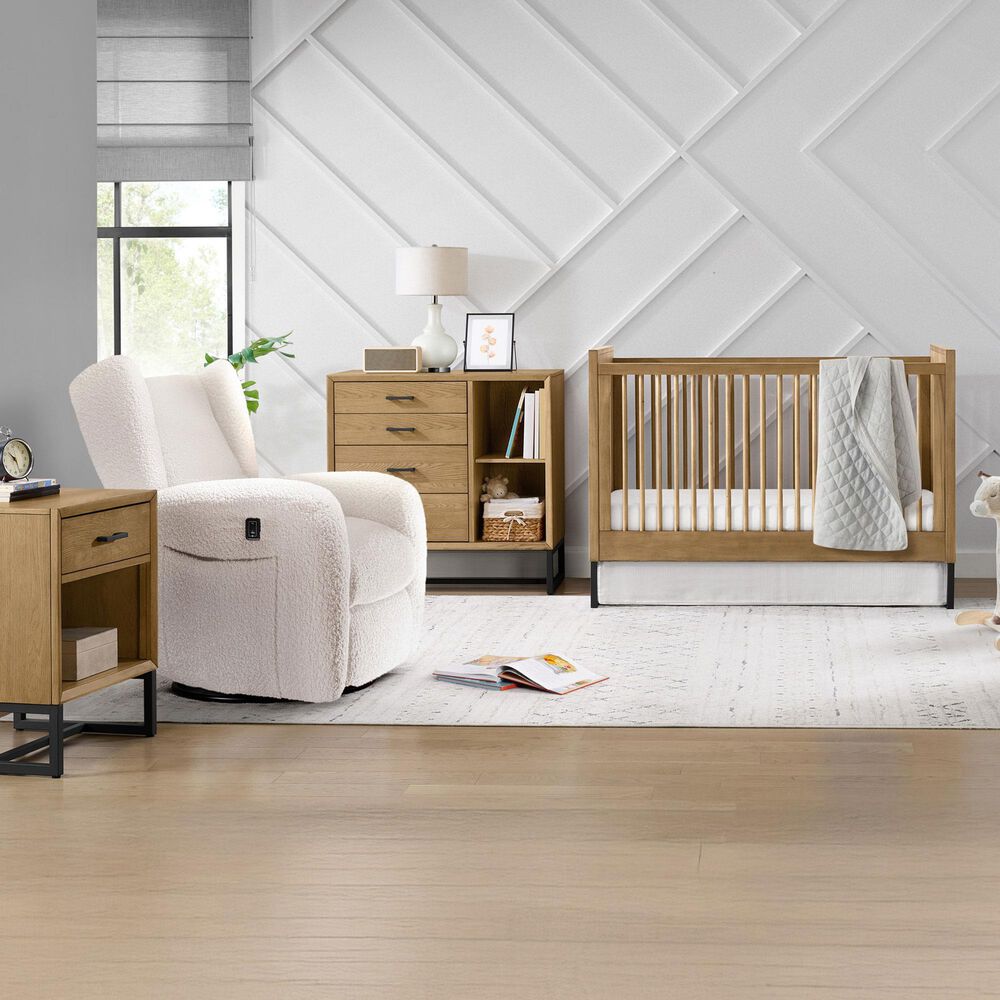Eastern Shore Newport 4-Drawer Chest in Natural Oak and Matte Black, , large