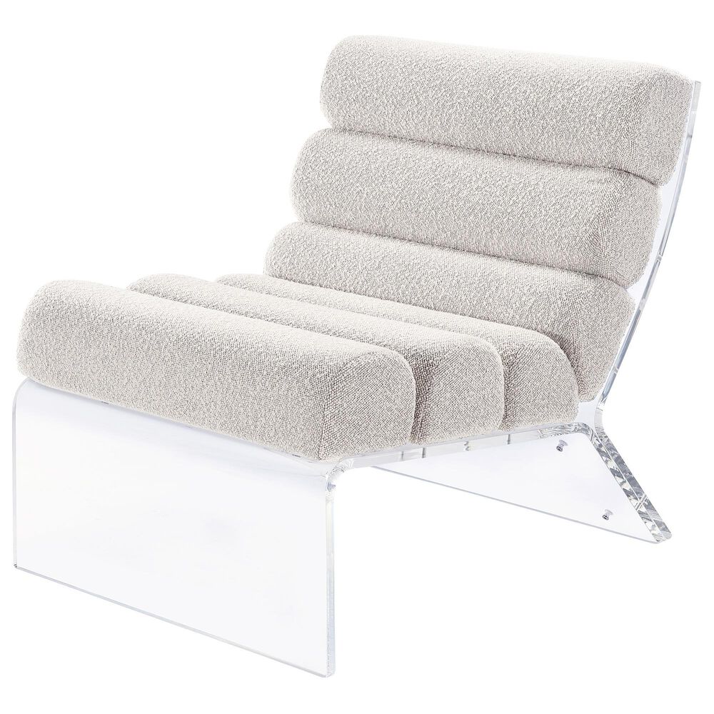 Coaster Serreta Acrylic Armless Chair in Ivory, , large