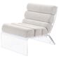 Coaster Serreta Acrylic Armless Chair in Ivory, , large