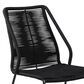 Blue River Clip Outdoor Dining Chair with Black Rop in Black (Set of 2), , large