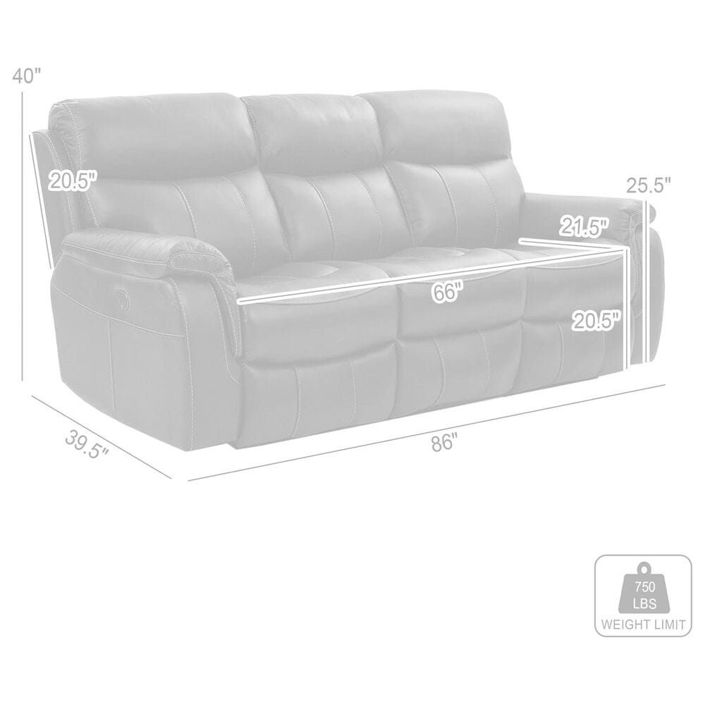 Blue River Montague Power Reclining Sofa in Brown, , large