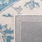 Safavieh Micro-Loop MLP213M 2"3" x 9" Ivory and Blue Runner, , large